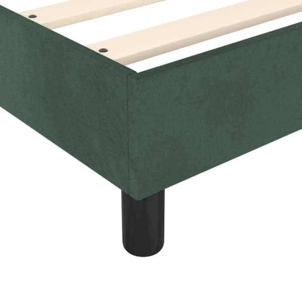 Boxspring-sängram mörkgrön 200x200 cm sammet