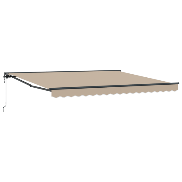 Markisram Beige 400 × 300 cm Polyester med PU-beläggning