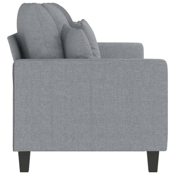 3-sitssoffa ljusgrå 180 cm tyg