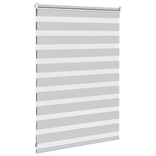 Rullgardin zebra ljusgrå 95x100 cm tyg bredd 90,9 cm polyester