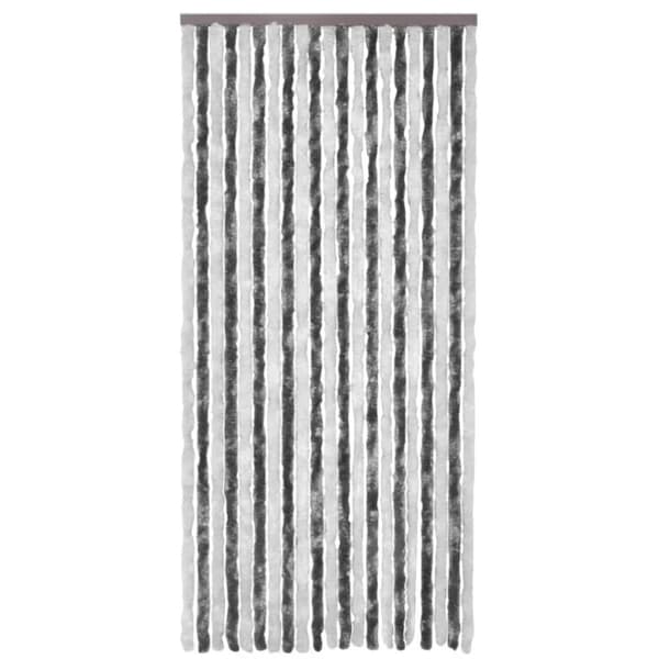 Insektsdraperi grå och vit 100x220 cm chenille