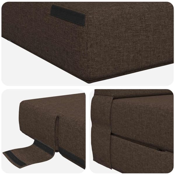 Fällbar Soffbed Taupe 70 x 72 x 60 cm Tyg