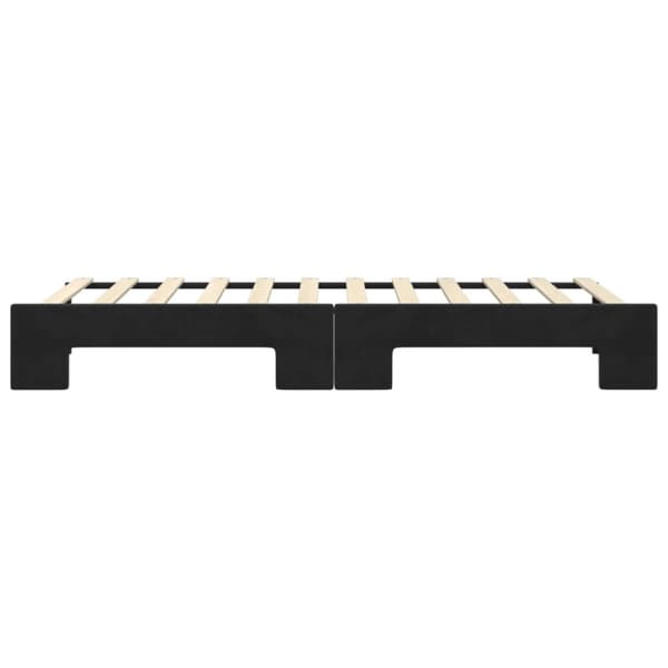Dagbädd utdragbar svart 80x200 cm sammet