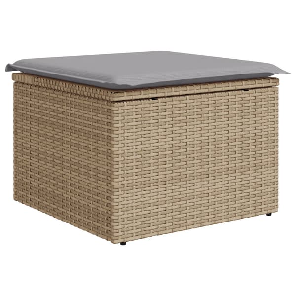 Trädgårdsoffset 7 pcs beige och ljusgrå
