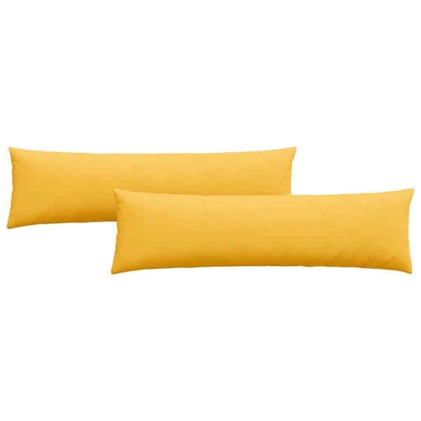 Sofakuddar 2 pcs Ljusgul 145 x 40 cm Kordread tyg