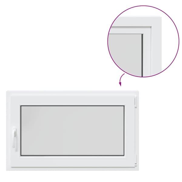 Tilt & Turn Källarfönster RISOR 100 x 70 cm PVC och glas