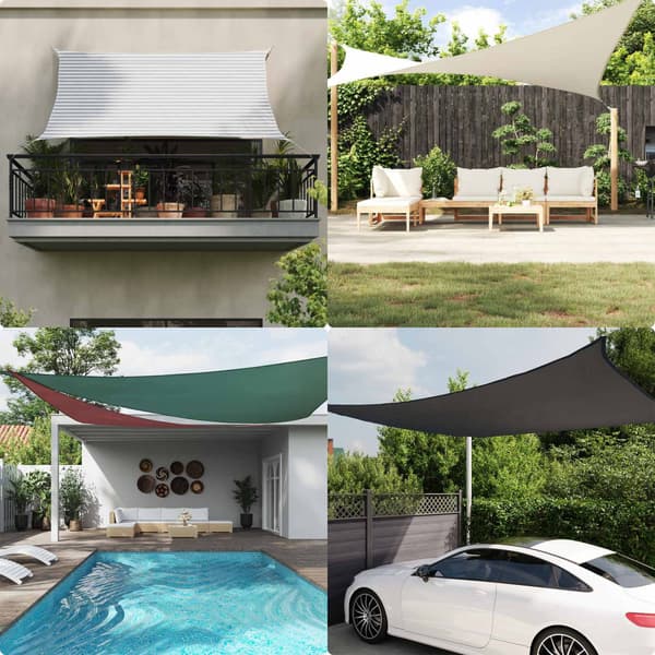 Solskugge segel PU-belagd Oxford Rektangulär