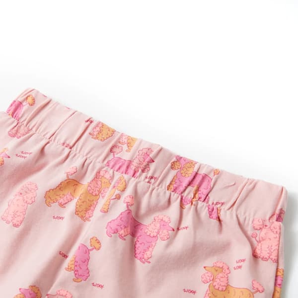 Barnpyjamas med korta ärmar ljusrosa 128