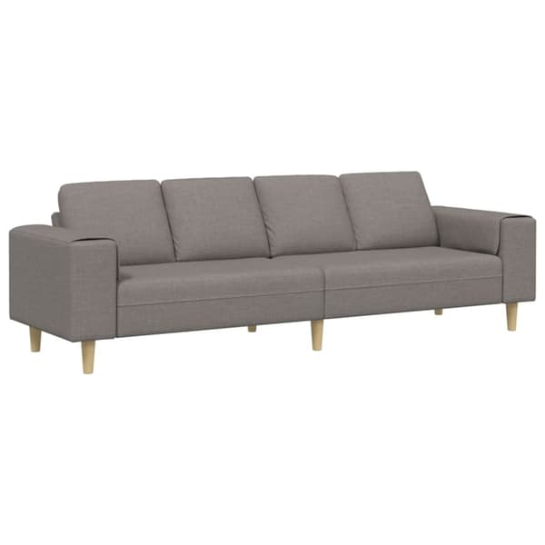 Vardagsrumsoffa Taupe 250 x 77 x 76 cm Polyester