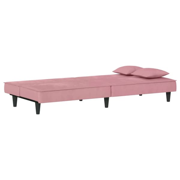 Bäddsoffa rosa sammet