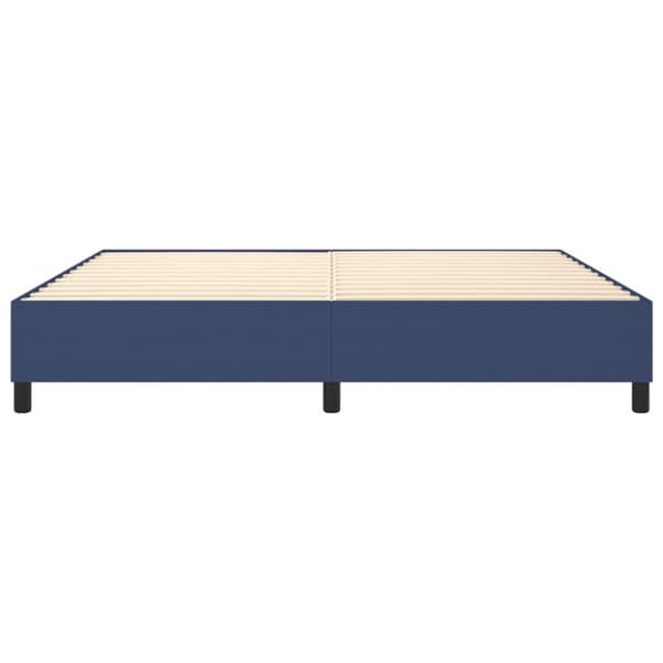 Boxspring-sängram blå 200x200 cm tyg