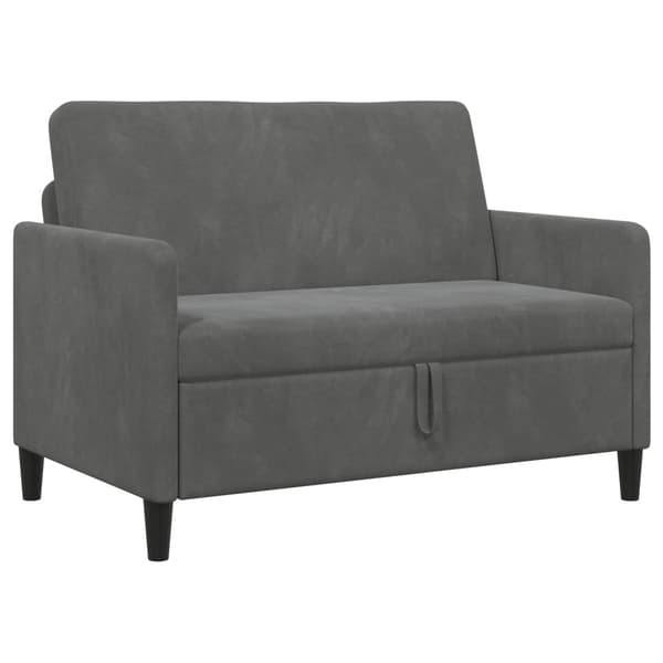 Soffa med förvaring Mörkgrå 122 x 78 x 87 cm Polyester