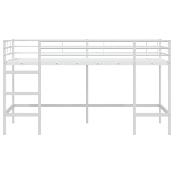 Barns loft sängram Vit 100 x 200 cm Stål