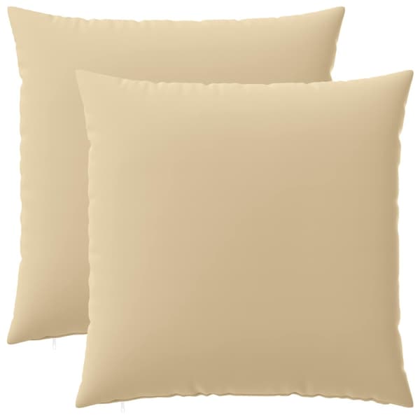 Kuddöverdrag 2 st HEERLEN Beige 65 x 65 cm Polyester