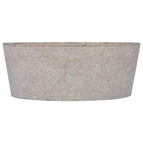 Handfat grå Ø40x15 cm marmor