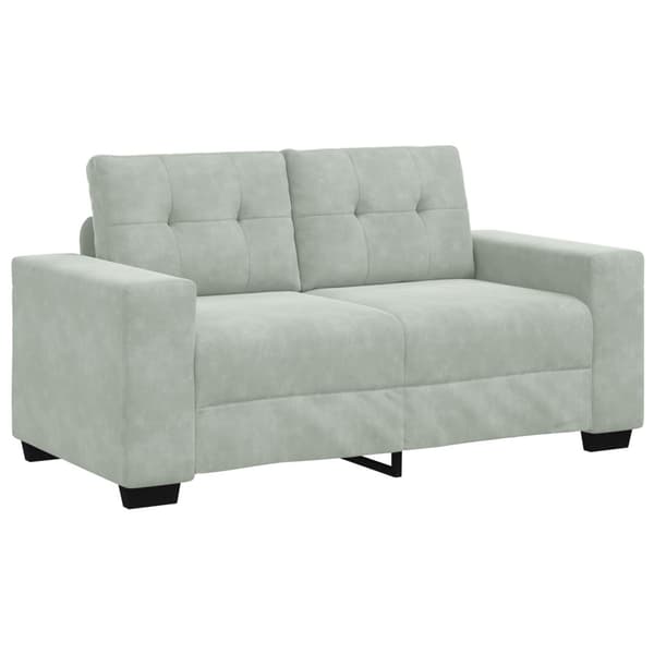 Soffset 3 pcs Ljusgrå 221 x 80 x 80 cm Sammet