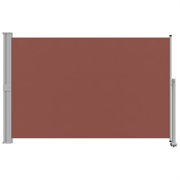 Infällbar sidomarkis 160x300 cm brun