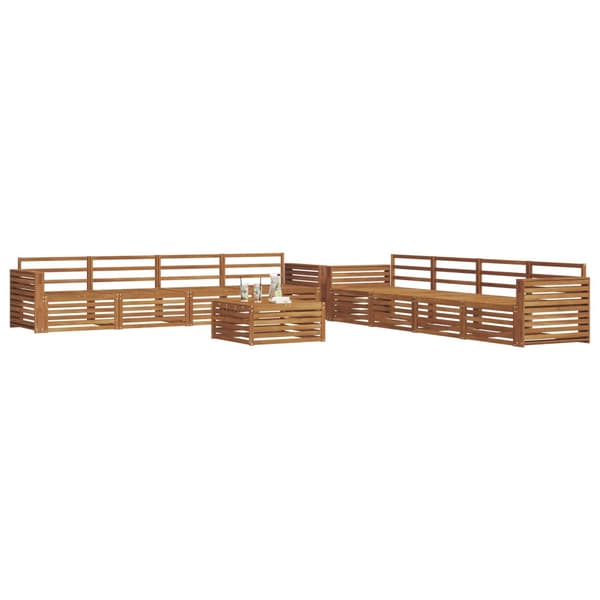 Utomhussoffset 9 pcs Naturfärg