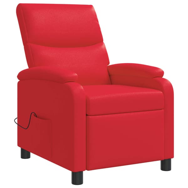 Massagefåtölj Röd Konstläder