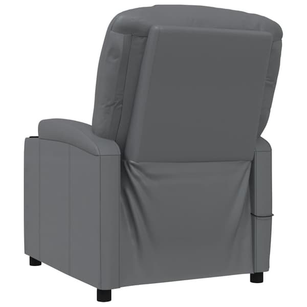 Massagefåtölj antracit konstläder
