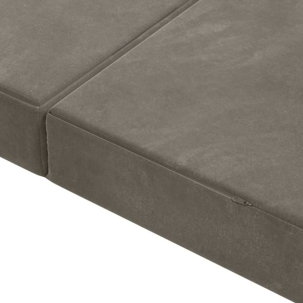 Fällbar Soffbed 120 x 67 x 45 cm Ljusgrå