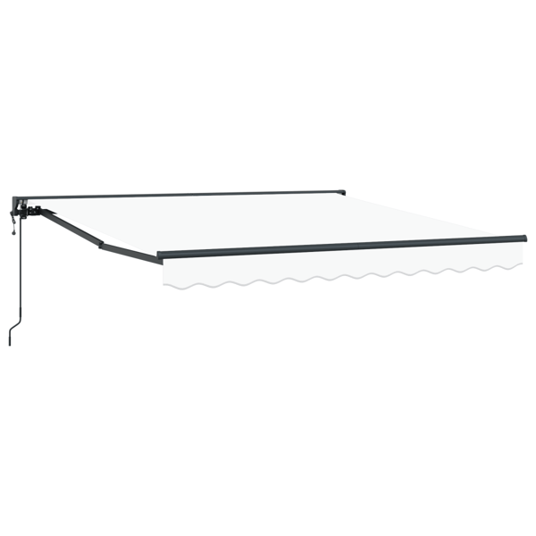 Markisram Vit 350 x 250 cm Polyester med PU-beläggning
