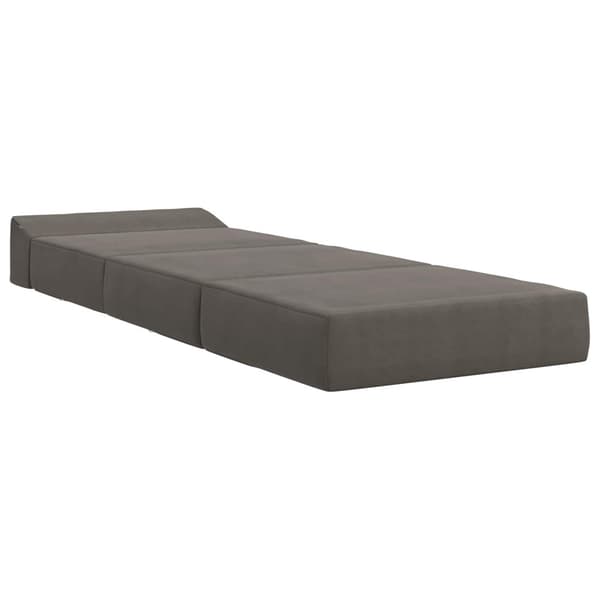 Fällbar Soffbed Ljusgrå 200 x 70 x 15 cm Kordread tyg