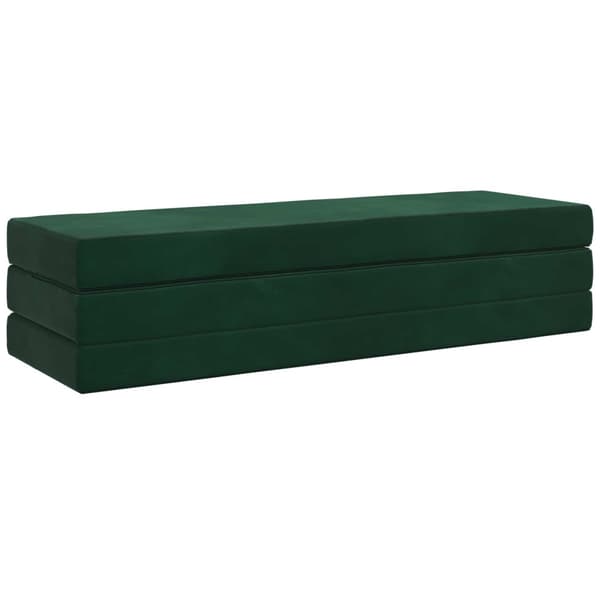 Fällbar Soffbed 200 x 67 x 45 cm Mörkgrön