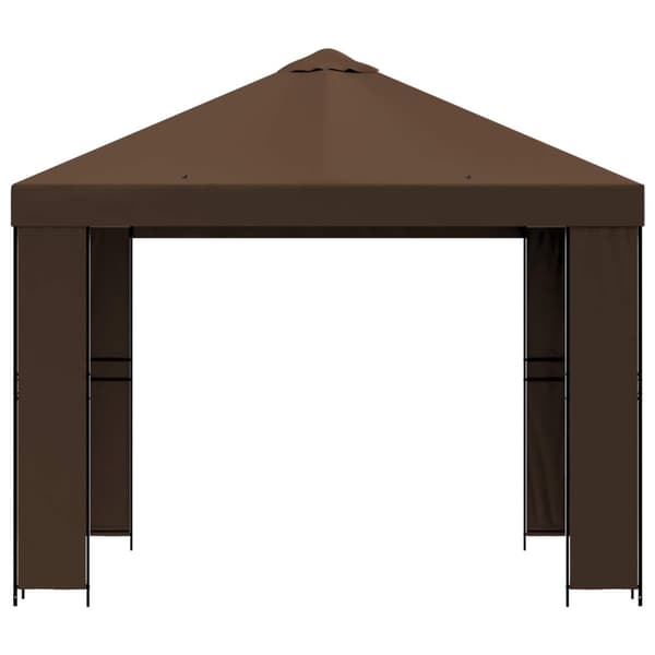 Paviljong 3 x 3 m Brun Polyester och Stål 190