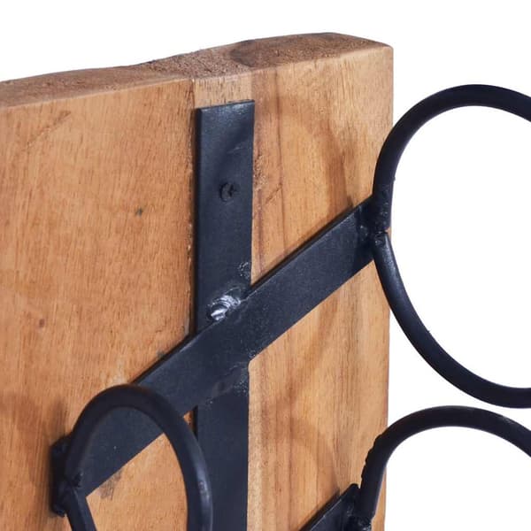 Vinställ för 6 flaskor 35x35x100 cm massiv teak