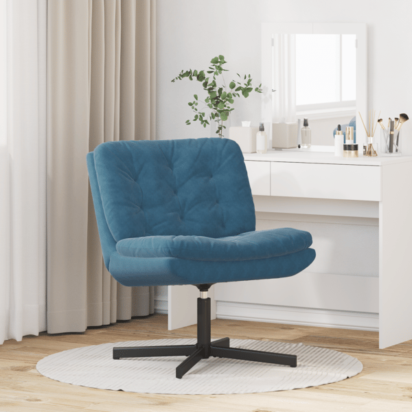Svängbar Avkopplingsstol Blå 63 x 75 x 76 cm Sammet