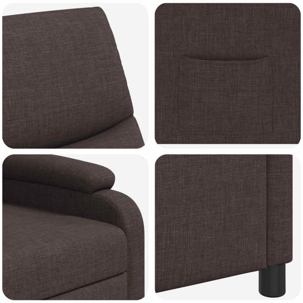 Recliner Mörkbrun Tyg