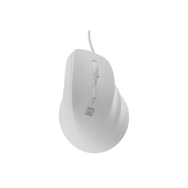 Natec CRAKE 2 PRO - vertikal mus - USB - vit