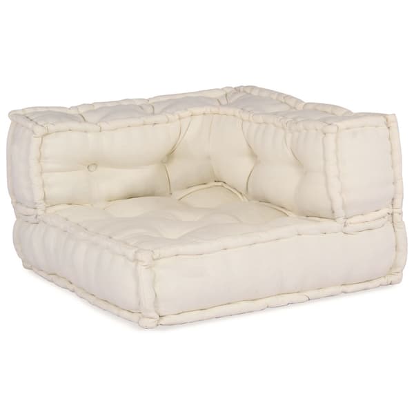 Modulsofa enhet 3 pcs Gräddvit Tyg