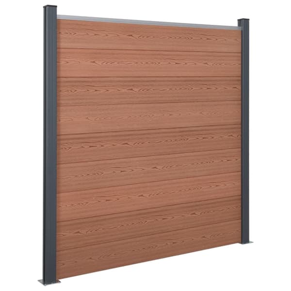 Staketpanel brun 180x186 cm WPC