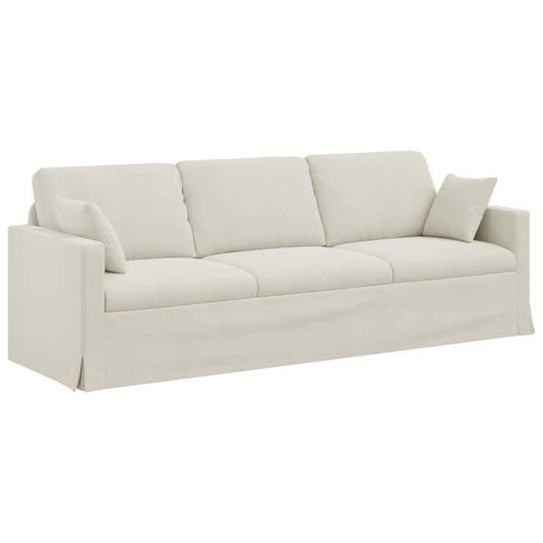 Soffa Kräm 228 x 78 x 80 cm Sammet