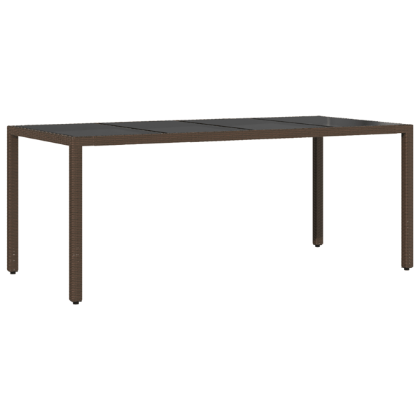 Trädgårdsmöbelset 7 pcs Brun konstrotting