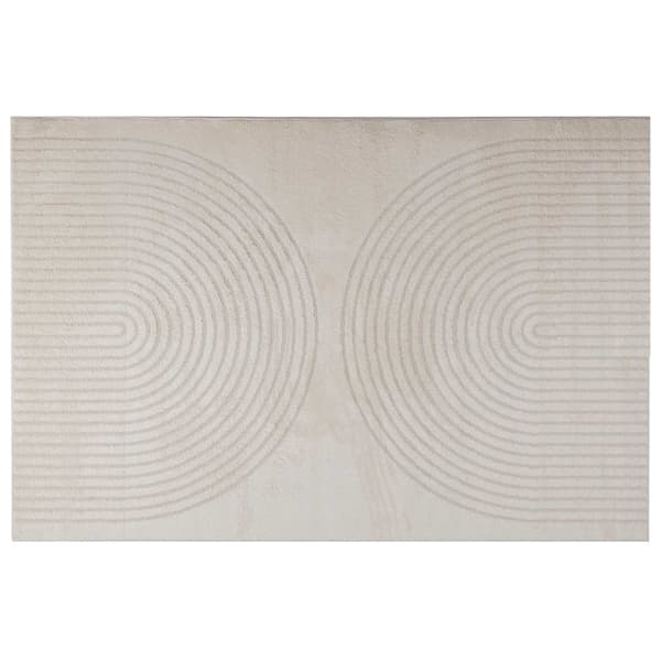 Områdesmattor Rektangulär GALATI Kräm 280 x 200 cm Polyester