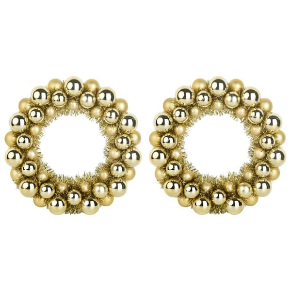 Julkulor kransar 2 pcs Guld 33 x 33 x 7 cm Polystyren