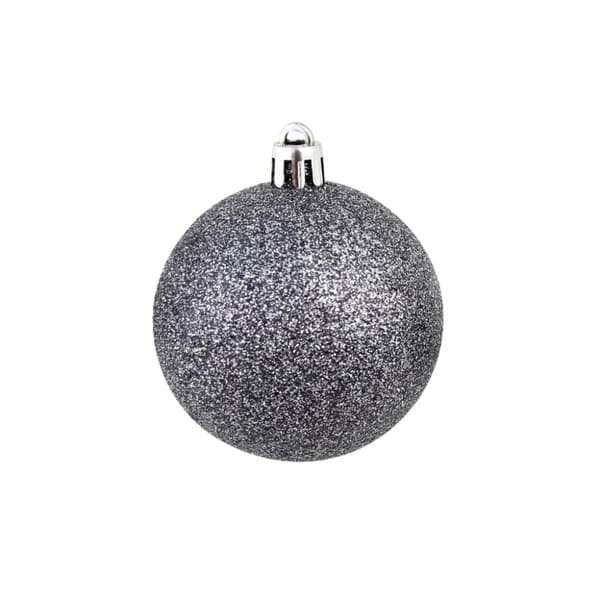 Julgranskulor 100 delar set 3/4/6 cm vit/grå