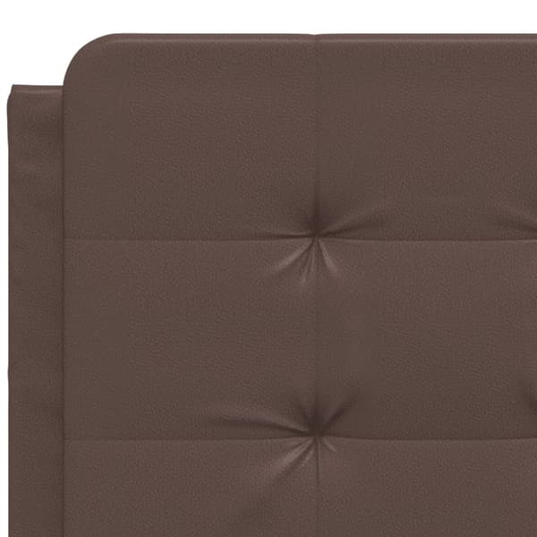Bed Frame with LED without Mattress "Zadar" Brown 120x200 cm