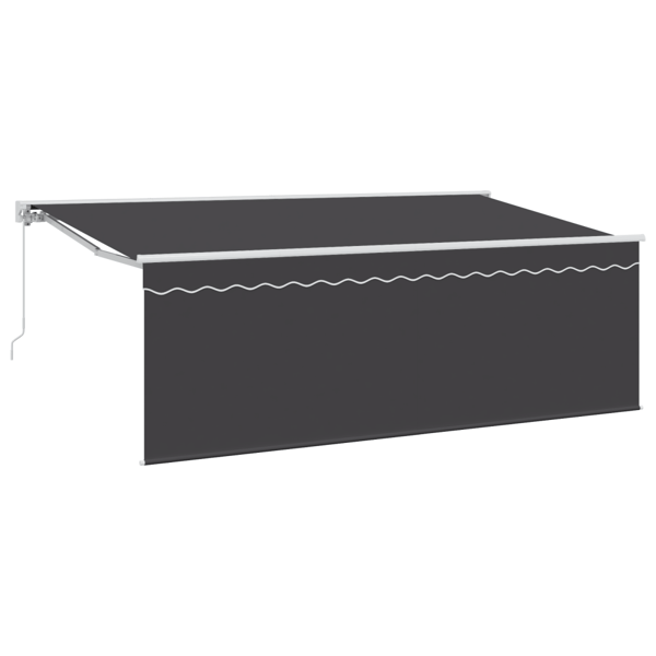 Utfällbar markis Kräm 350 x 200 cm Polyester och aluminium