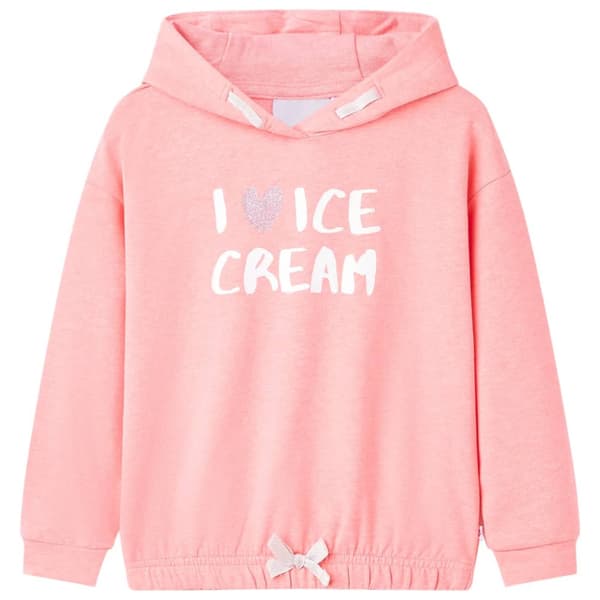 Barnhoodie stark rosa 104