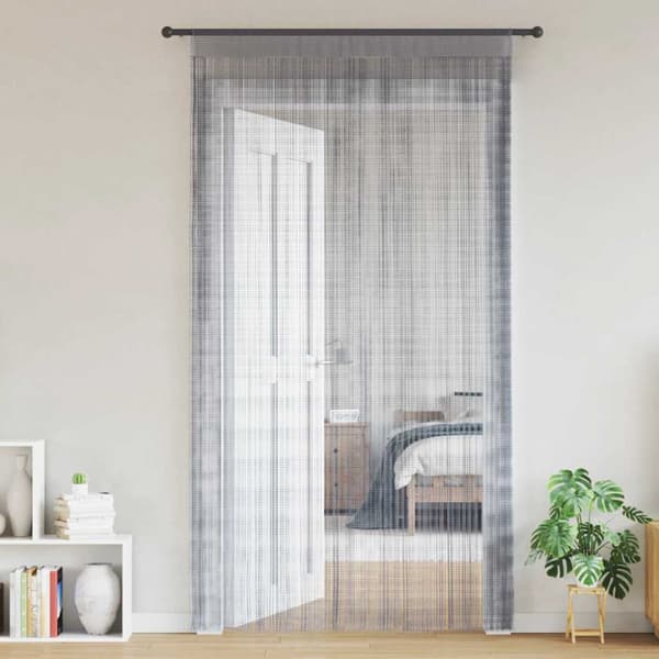 Stränggardiner 2 st ljusgrå 100x250 cm
