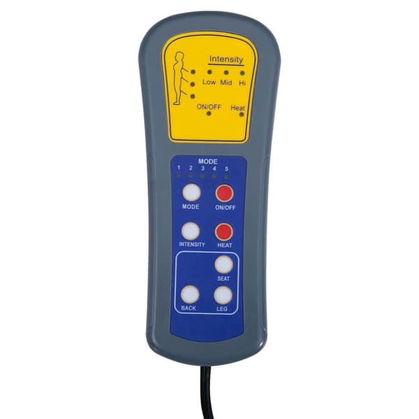 Elektrisk massagefåtölj gräddvit tyg