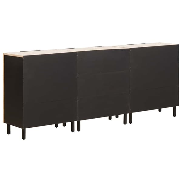 Sideboard 3 st 60 x 33 x 75 cm Massivt mangoträ