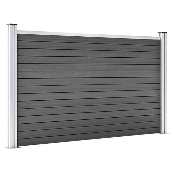 Staketpanel WPC 180x105 cm svart