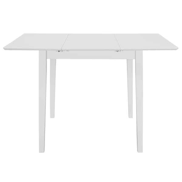 Utdragbart matbord (80-120)x80x74 cm vit MDF