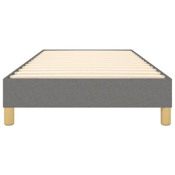 Boxspring-sängram mörkgrå 90x190 cm tyg