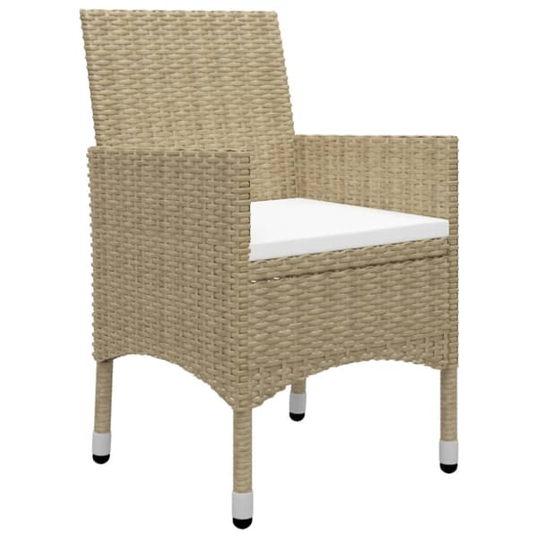 Matgrupp för trädgården 3 delar beige
